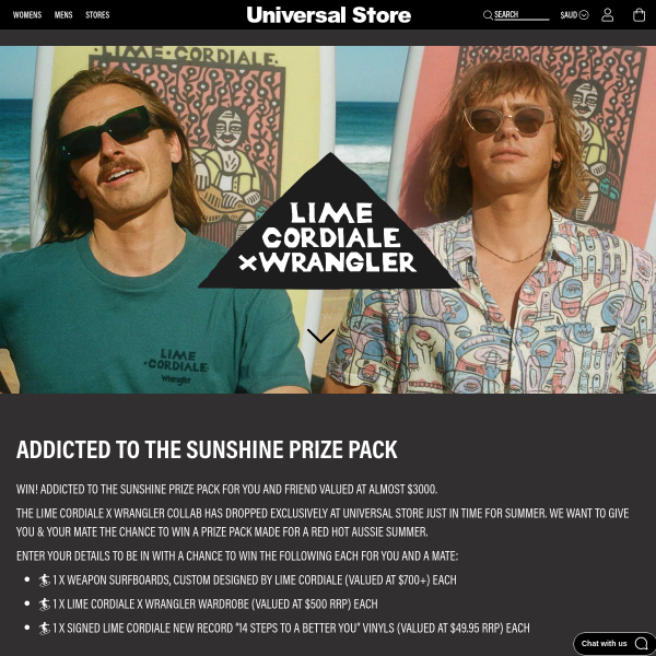 Win a Surfboard/Wardrobe/Vinyl Prize Pack