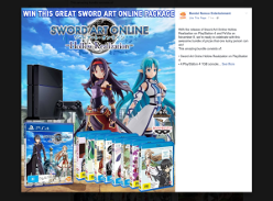 Win a 'Swort Art Online: Hollow Realization' gaming prize pack, including a PS4 console!  