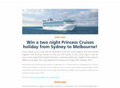 Win a Sydney-Melbourne Cruise for 2