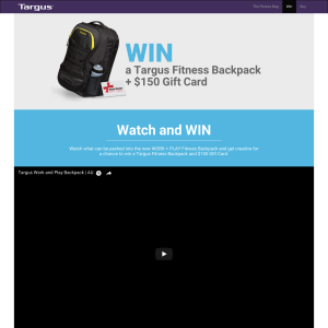 Win a Targus Fitness Backpack and $150 Gift Card