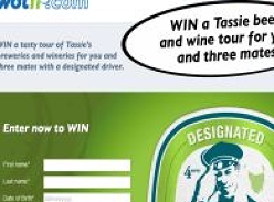 Win a Tassie beer & wine tour for you & 3 mates!
