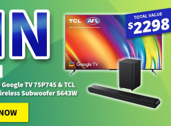 Win a TCL 75 Inch TV and Soundbar