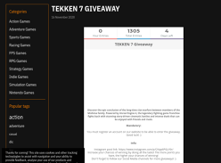 Win a Tekken 7 Key (Pc Game)