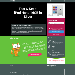 Win a Test and keep an iPod Nano 