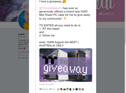 Win a Thermaltake H200 TG Snow/Black RGB Mid Tower ATX Chassis