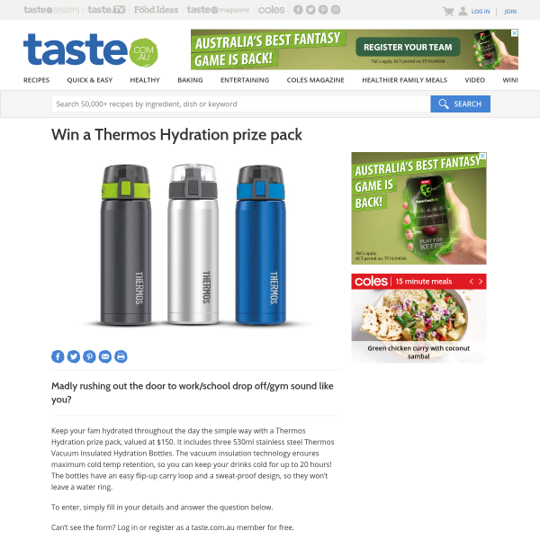 Win a Thermos Hydration prize pack!