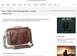 Win a Think Tank Retrospective Leather 5 Pinestone Shoulder Bag