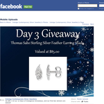 Win a Thomas Sabo Sterling Silver Feather Studs - Indulge Contemporary Silver Jewellery