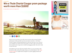 Win a Thule Chariot Cougar pram package worth more than $1,600!
