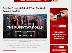 Win a ticket to see the Pussycat Dolls LIVE on The World Famous Rooftop!