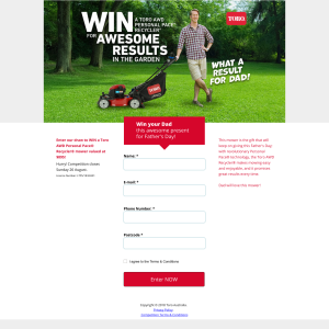 Win a Toro AWD Personal Pace® Recycler® mower