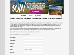 Win a Touring Adventure  to the Flinders Ranges