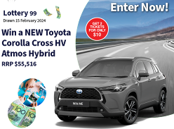 Win a Toyota Corolla Cross Atmos AWD Hybrid
