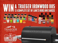 Win a Traeger Ironwood 885 BBQ & Lane’s BBQ Products