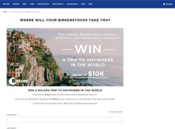 Win a trip anywhere in the world