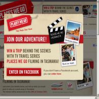 Win a trip behind the scenes with TV travel series 'Places We Go' filming in Tasmania