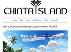Win a trip for 2 to Bali + a 6 month supply of Chinta Island coconut skin care & H2COCO!