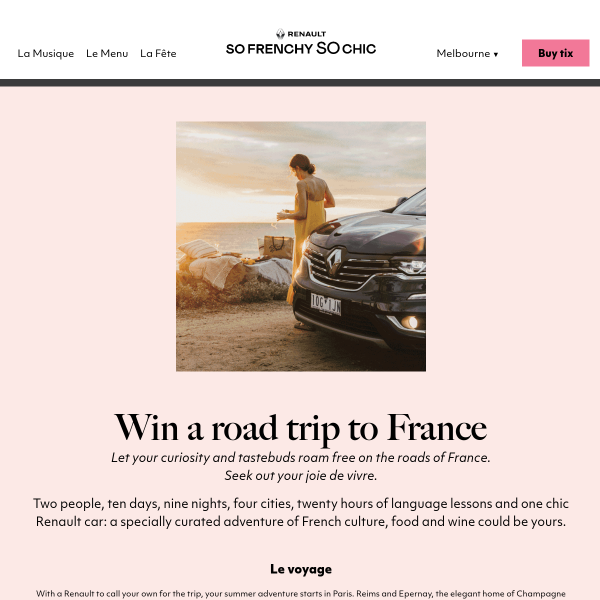 Win a Trip for 2 to France
