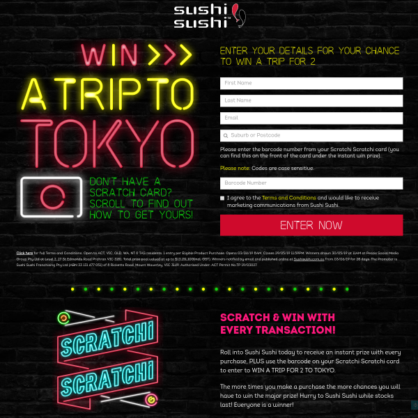 Win a Trip for 2 to Japan & More