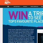 Win a Trip for 2 to Korea - Imagine Your Korea