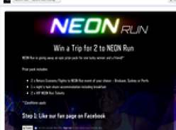 Win a trip for 2 to Neon Run!