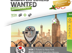 Win a trip for 2 to New York & $20,000 spending money!