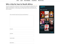 Win a trip for 2 to South Africa wortrh $15K!