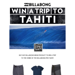 Win a trip for 2 to Tahiti!