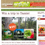 Win a trip for 2 to Tassie, worth over $2,500!