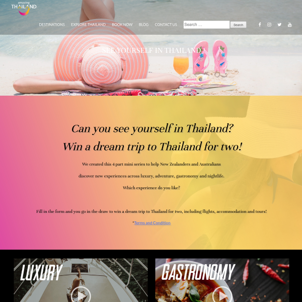 Win a Trip for 2 to Thailand