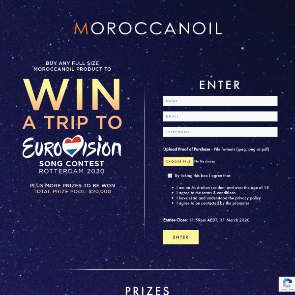Win a trip for 2 to the Grand Final of Eurovision Song Contest 2020!