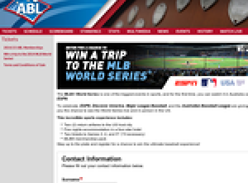 Win a trip for 2 to the MLB World Series in the US!