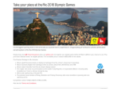 Win a trip for 2 to the Rio 2016 Olympic Games!