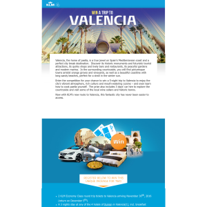 Win a trip for 2 to Valencia!