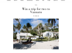 Win a trip for 2 to Vanuatu, valued at $4,700!