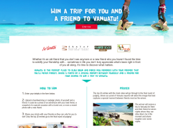 Win a trip for 2 to Vanuatu!