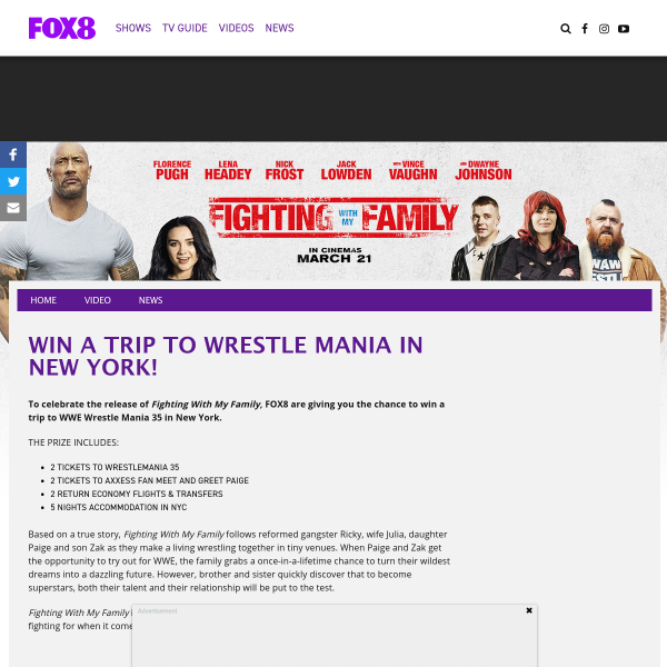 Win a trip for 2 to Wrestle Mania in New York