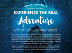 Win a trip for 2 worth up to $3,000!