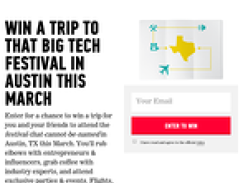 Win a trip for 4 to Austin, Texas for 'That Big Tech Festival'!