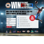 Win a trip for 4 to the NBA All-Star 2016 game in Toronto, Ontario Canada!