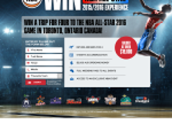 Win a trip for 4 to the NBA All-Star 2016 game in Toronto, Ontario Canada!