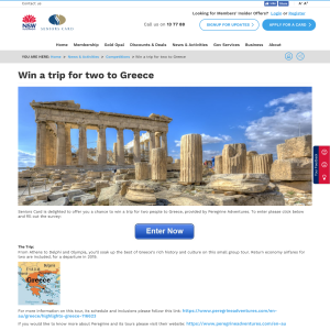 Win a trip for two to Greece