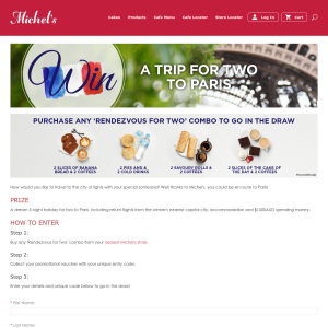 Win a trip for two to Paris