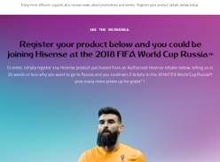 Win a trip to 2018 FIFA World Cup in Russia