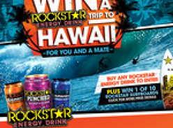 Win a trip to Hawaii for you & a mate + win 1 of 10 Rockstar surfboards!