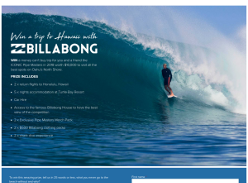 Win a trip to Hawaii with Billabong