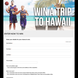 Win a Trip to Hawaii