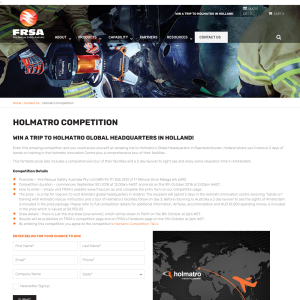 Win a Trip to Holmatro Global Headquartes in Holland