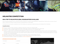 Win a Trip to Holmatro Global Headquartes in Holland