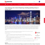 Win a trip to Hong Kong including spending money on Qantas Cash!